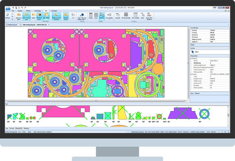 almaCAM Cut Screenshot